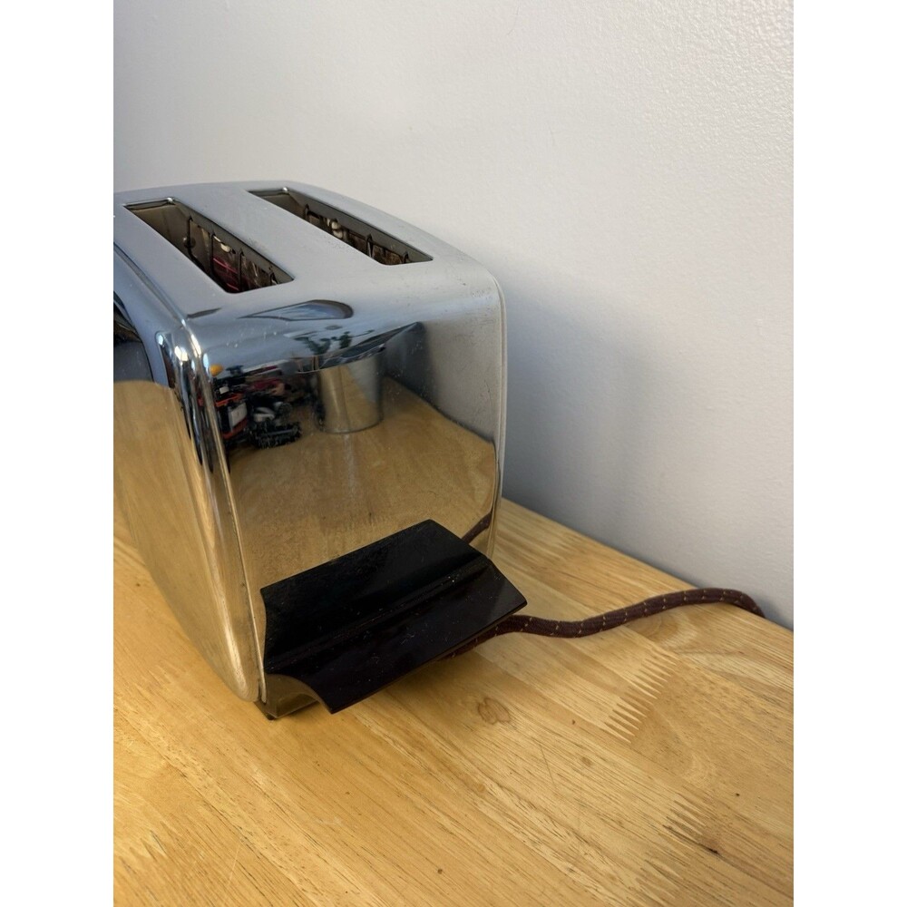 Toastmaster Super Deluxe Toaster Chrome Auto Pop Up MCM Vtg 1950s Works Well - Picture 7 of 14